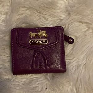 Coach wallet magenta/ purple 3 by 3 1/2